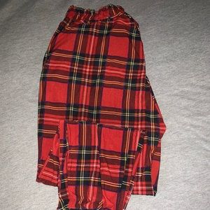 Plaid Black Cuffed Joggers